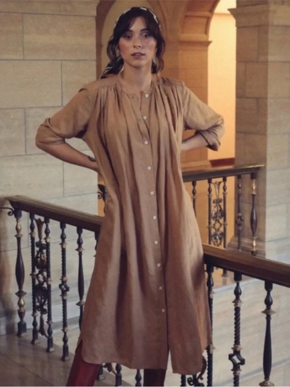 Mille Resort & Travel Jasmine Midi Shirt Dress